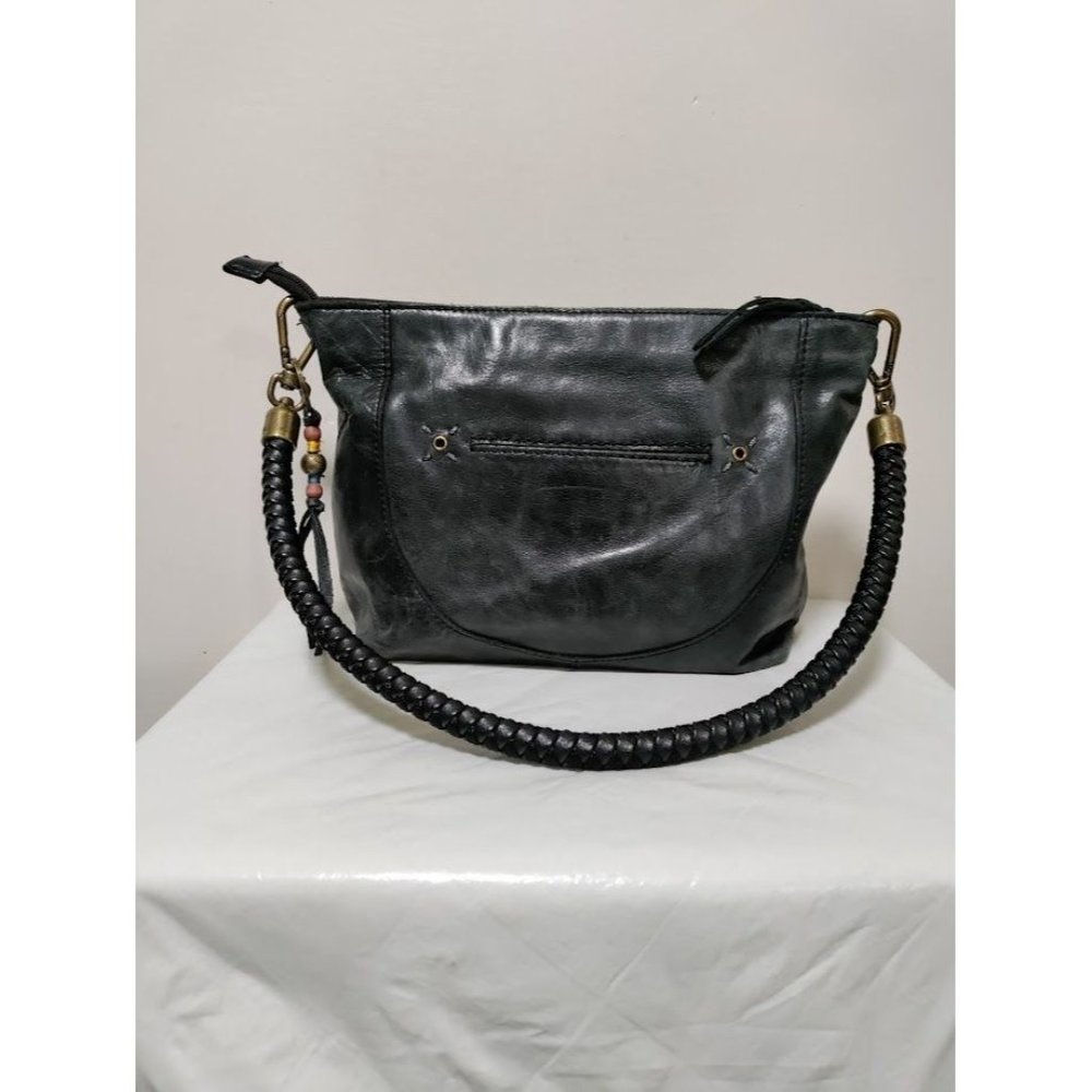 The Sak Womens Indio Leather Hobo Shoulder Bag Handbag Black One Size - Picture 8 of 15